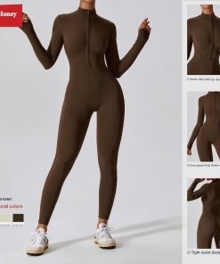 Long-sleeved Yoga Jumpsuit High intensity Fitness Sports Jumpsuit