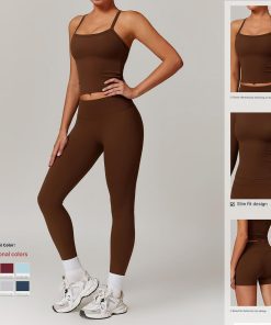 Alternative view of Shaving Yoga Set Quick Drying Fitness Suit Outdoor Running Exercise Set Women's Set