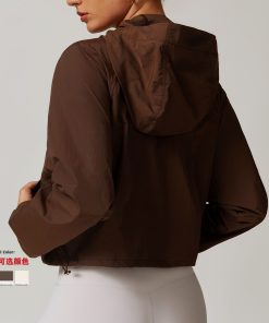 Alternative view of Zipper Quick-drying Hooded Jacket For Women Windproof And Comfortable Running Sports Outdoor Fitness Jacket
